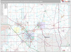 Youngstown-Warren-Boardman Metro Area Digital Map Premium Style